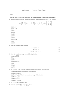 Math 1090 Practice Final Part 1