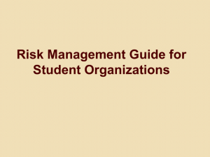 Risk Management Guide for Student Organizations