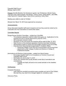 Classified Staff Council Minutes, April 6, 2015