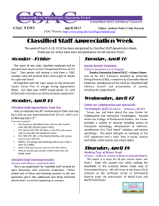 Classified Staff Appreciation Week