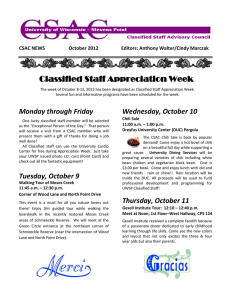 Classified Staff Appreciation Week
