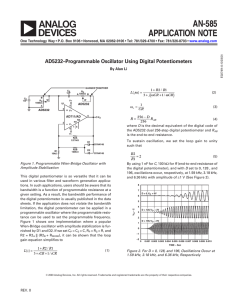a AN-585 APPLICATION NOTE AD5232–Programmable Oscillator Using Digital Potentiometers