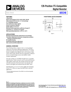 128-Position I C-Compatible Digital Resistor AD5246