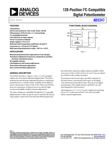 128-Position I C-Compatible Digital Potentiometer AD5247