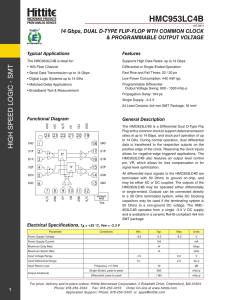 HMC953LC4B T 14 Gbps, DUAL D-TYPE FLIP-FLOP WTH COMMON CLOCK