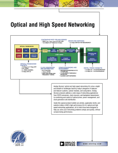 Optical and High Speed Networking