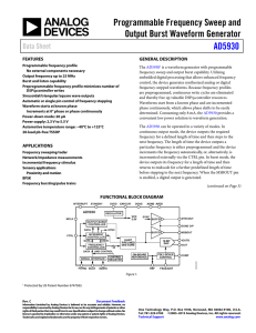 Programmable Frequency Sweep and Output Burst Waveform Generator AD5930 Data Sheet