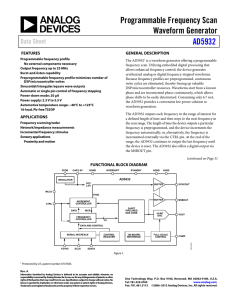 Programmable Frequency Scan Waveform Generator AD5932 Data Sheet
