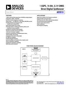 1 GSPS, 14-Bit, 3.3 V CMOS Direct Digital Synthesizer AD9910 Data Sheet