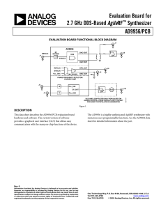 Evaluation Board for Agile Synthesizer AD9956/PCB