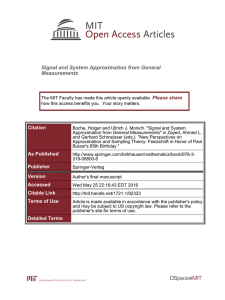 Signal and System Approximation from General Measurements Please share