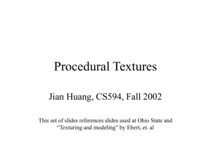 Procedural Textures Jian Huang, CS594, Fall 2002