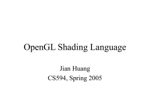 OpenGL Shading Language Jian Huang CS594, Spring 2005