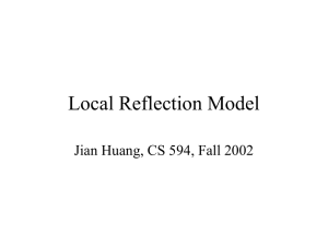 Local Reflection Model Jian Huang, CS 594, Fall 2002