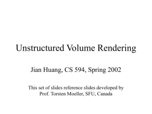 Unstructured Volume Rendering Jian Huang, CS 594, Spring 2002