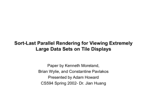 Sort-Last Parallel Rendering for Viewing Extremely