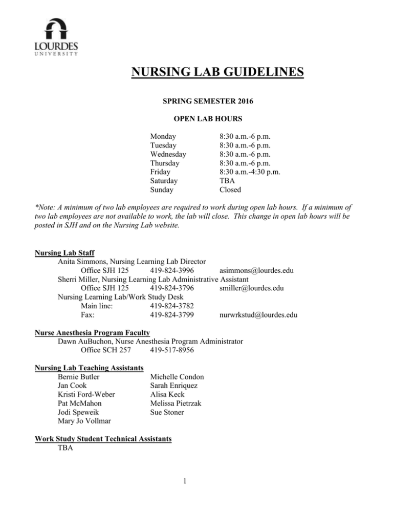 nursing-lab-guidelines