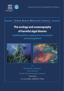 The ecology and oceanography of harmful algal blooms multidisciplinary approaches to research