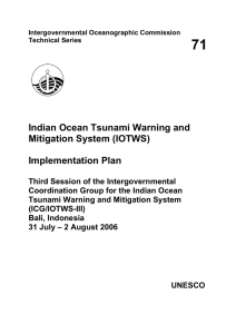71 Indian Ocean Tsunami Warning and Mitigation System (IOTWS)