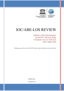 IOC/ABE-LOS REVIEW Analysis of the Questionnaire on the IOC Advisory Body