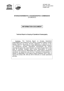 INFORMATION DOCUMENT  INTERGOVERNMENTAL OCEANOGRAPHIC COMMISSION (of UNESCO)