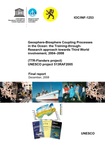 IOC/INF-1253 Geosphere-Biosphere Coupling Processes in the Ocean: the Training-through-