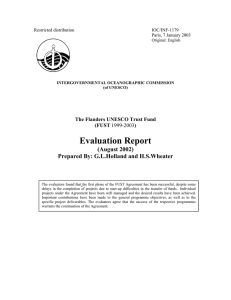 Evaluation Report (August 2002) Prepared By: G.L.Holland and H.S.Wheater
