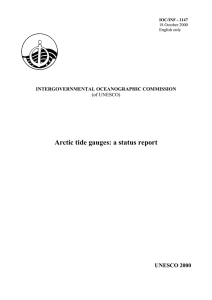 Arctic tide gauges: a status report  UNESCO 2000 INTERGOVERNMENTAL OCEANOGRAPHIC COMMISSION