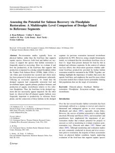 Assessing the Potential for Salmon Recovery via Floodplain