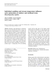 Individual condition and stream temperature influence