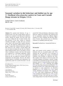 Seasonal variation in diel behaviour and habitat use by age