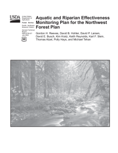 Aquatic and Riparian Effectiveness Monitoring Plan for the Northwest Forest Plan