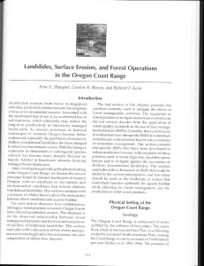 landslides, in the and Operations