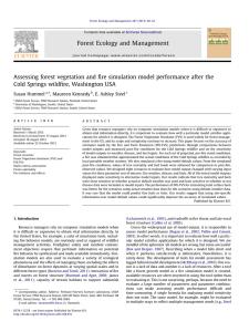 Assessing forest vegetation and ﬁre simulation model performance after the