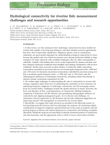 Hydrological connectivity for riverine fish: measurement challenges and research opportunities