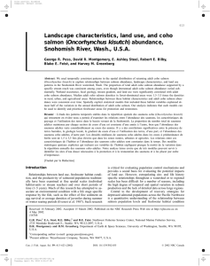 Landscape characteristics, land use, and coho Oncorhynchus kisutch Snohomish River, Wash., U.S.A.