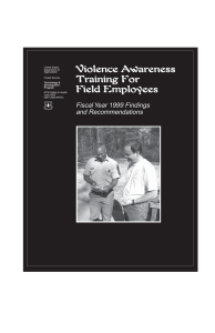Violence Awareness Training For Field Employees Fiscal Year 1999 Findings