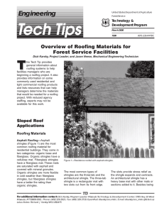 T Engineering Overview of Roofing Materials for Forest Service Facilities