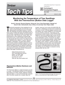 Timber Monitoring the Temperature of Tree Seedlings Technology &amp;