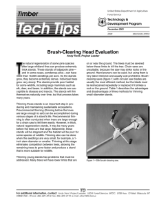 Timber Brush-Clearing Head Evaluation Technology &amp; Development Pro gram