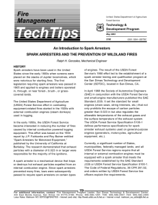 TechTips Fire Management An Introduction to Spark Arrestors