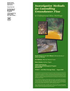 Investigative Methods for Controlling Groundwater Flow
