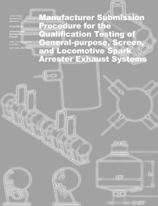 Manufacturer Submission Procedure for the Qualiﬁcation Testing of General-purpose, Screen,