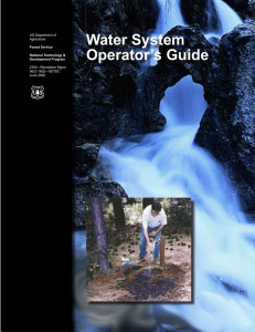 Water System Operator’s Guide US Department of Agriculture