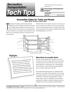 T Recreation Transportation Accessible Gates for Trails and Roads