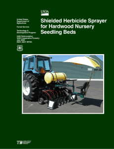Shielded Herbicide Sprayer for Hardwood Nursery Seedling Beds