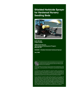 Shielded Herbicide Sprayer for Hardwood Nursery Seedling Beds