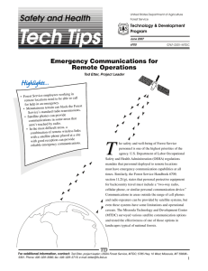 Safety and Health Emergency Communications for Remote Operations