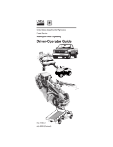 Driver-Operator Guide United States Department of Agriculture Forest Service EM–7130–2