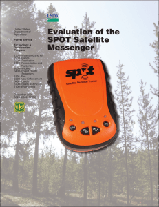 Evaluation of the SPOT Satellite Messenger Rev